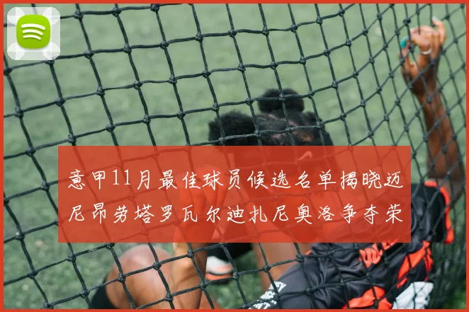 意甲11月最佳球员候选名单揭晓迈尼昂劳塔罗瓦尔迪扎尼奥洛争夺荣誉